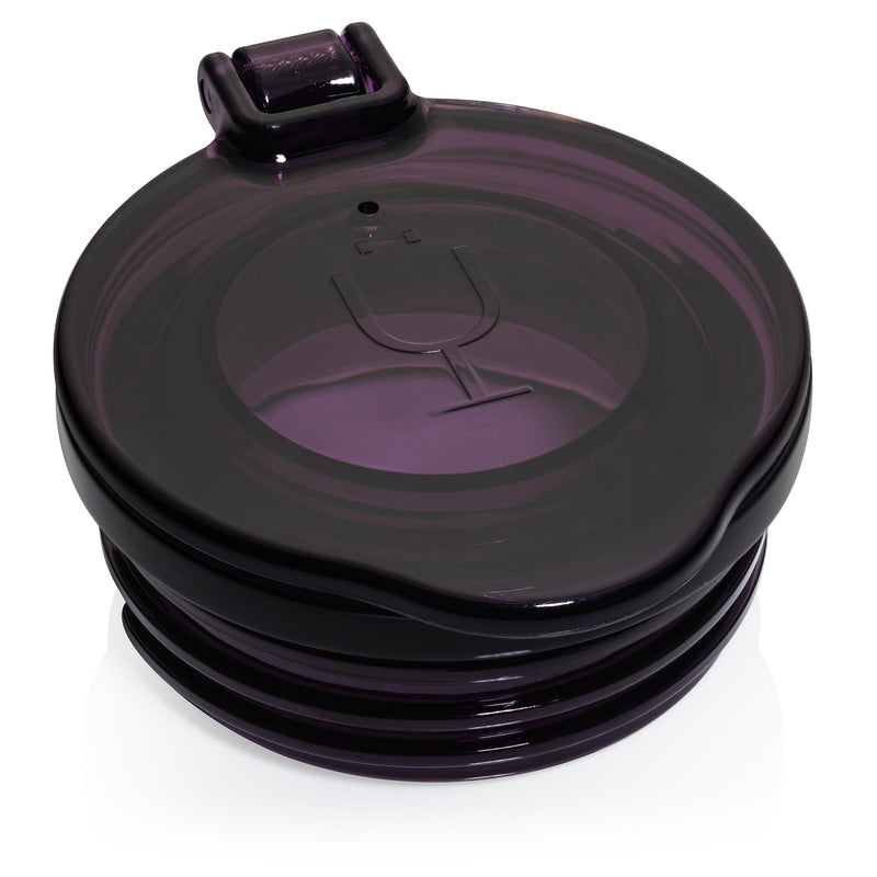 Champagne Flute Replacement Lids | (Clear, Purple & Black) - Simple Straw Cover