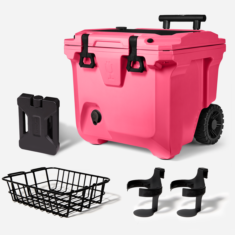 Br Tank 35-Quart Ultimate Day Trip Cooler Bundle | Neon Pink - Tailgate Set