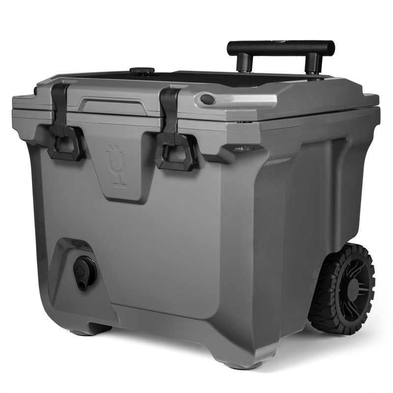 Br Tank 35-Quart Rolling Cooler | Charcoal - Travel Outdoor Chill