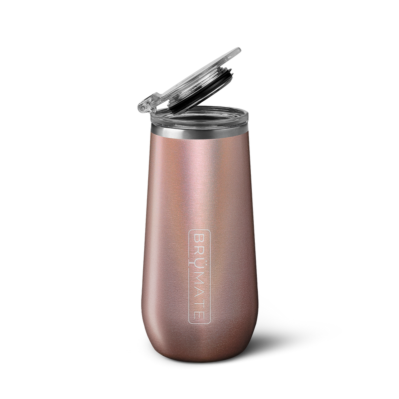 Champagne Flute | Glitter Rose Gold | 12oz - Easy Home Chill